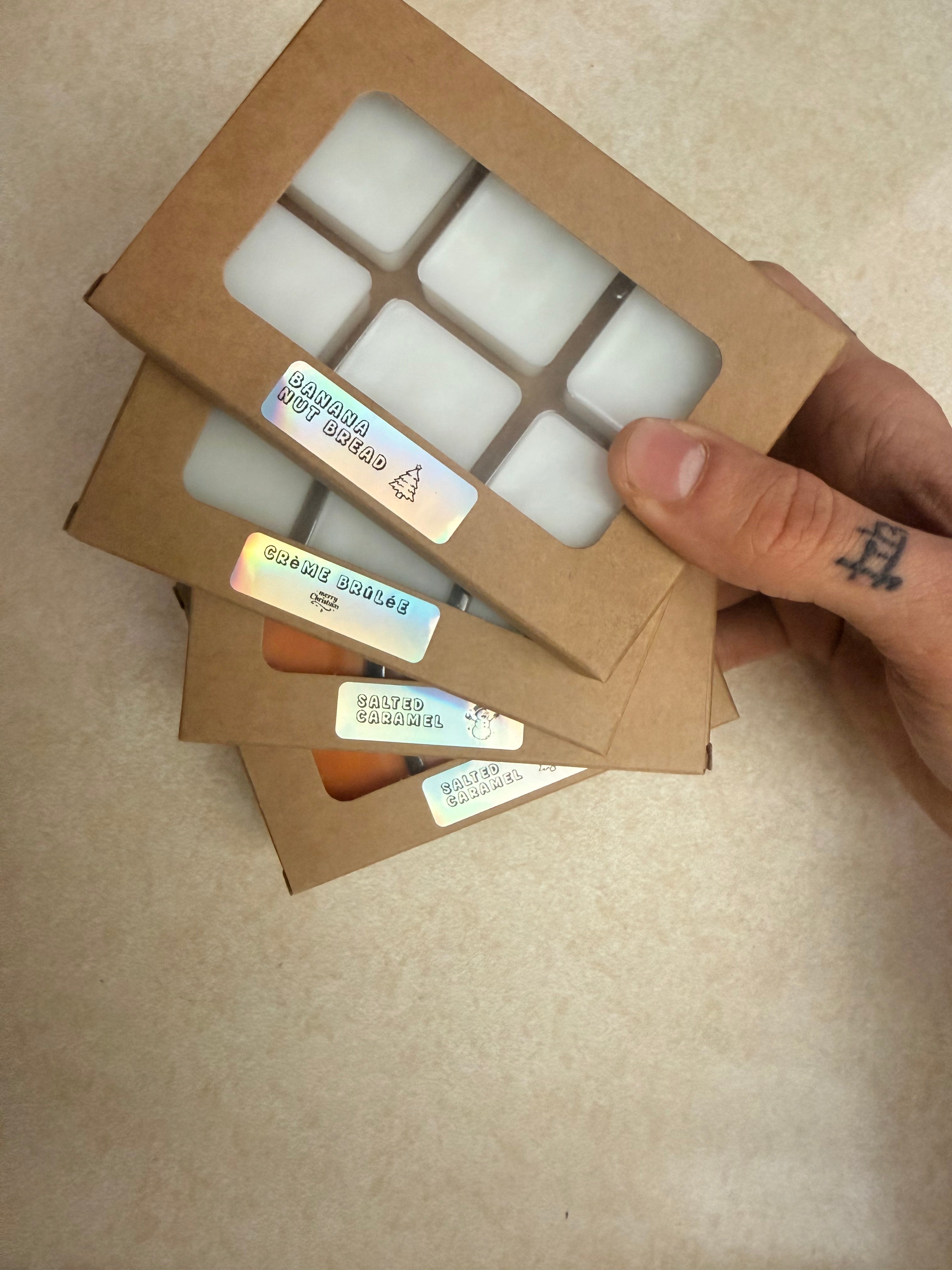 Artisanal Wax Melts Gift Box Set With Handcrafted Fragrances And Color Options Available