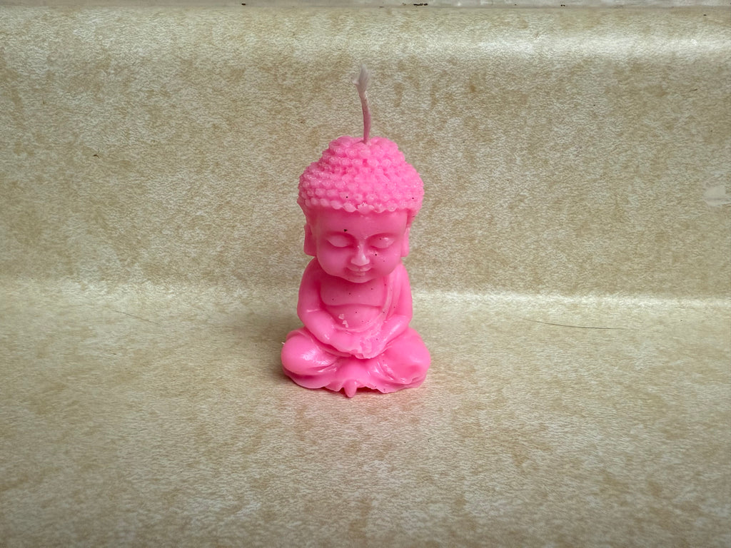 Blessed Buddha Prayer or Meditation Molded Candle for Serenity Home Decor Spiritual Gift