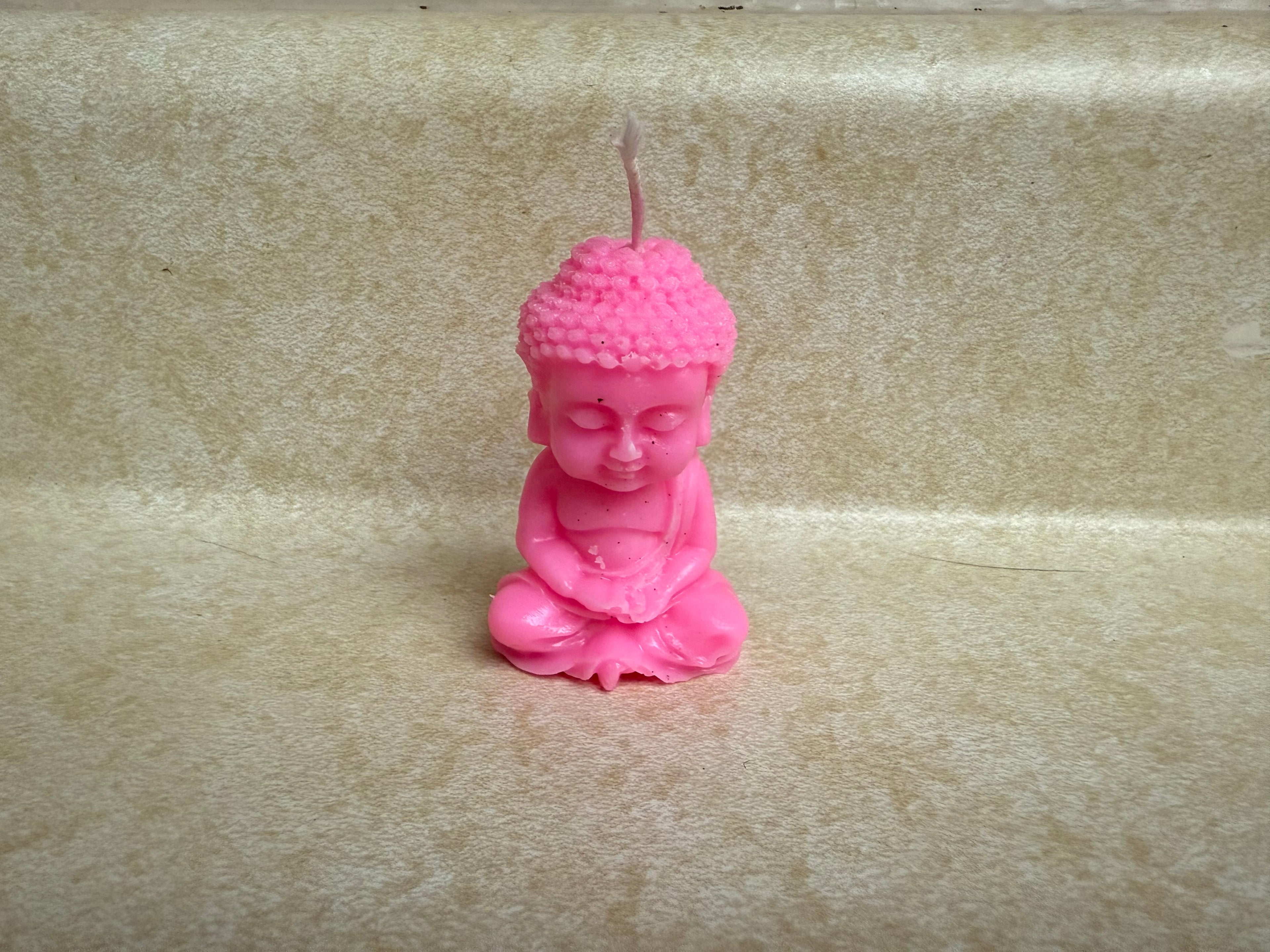 Blessed Buddha Prayer or Meditation Molded Candle for Serenity Home Decor Spiritual Gift